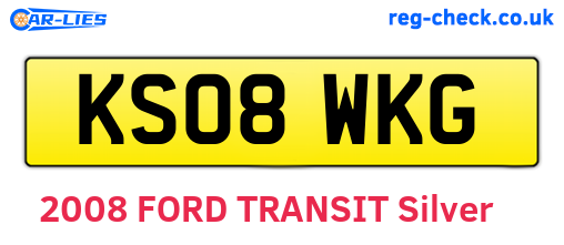 KS08WKG are the vehicle registration plates.
