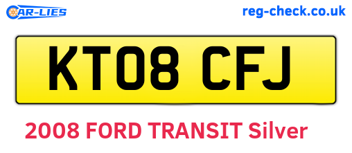 KT08CFJ are the vehicle registration plates.