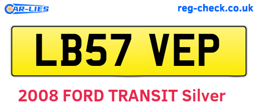 LB57VEP are the vehicle registration plates.