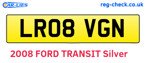 LR08VGN are the vehicle registration plates.