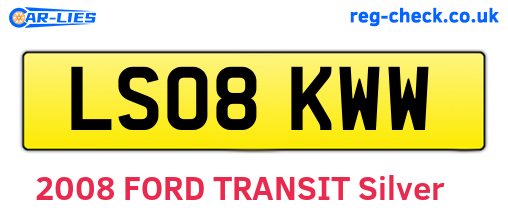 LS08KWW are the vehicle registration plates.