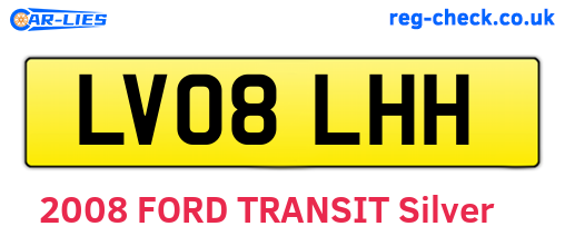 LV08LHH are the vehicle registration plates.