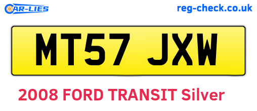 MT57JXW are the vehicle registration plates.