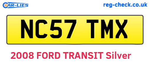 NC57TMX are the vehicle registration plates.