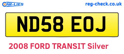 ND58EOJ are the vehicle registration plates.