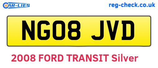 NG08JVD are the vehicle registration plates.