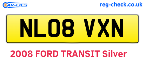 NL08VXN are the vehicle registration plates.