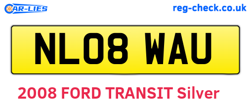 NL08WAU are the vehicle registration plates.