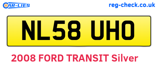 NL58UHO are the vehicle registration plates.