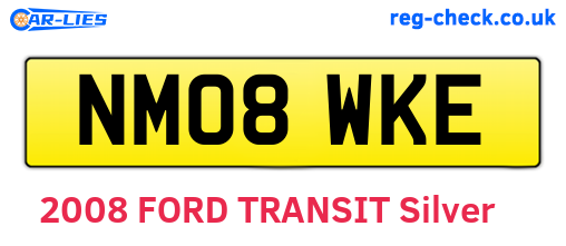NM08WKE are the vehicle registration plates.