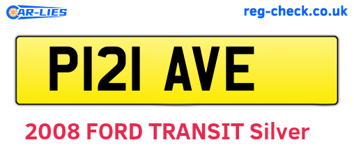 P121AVE are the vehicle registration plates.