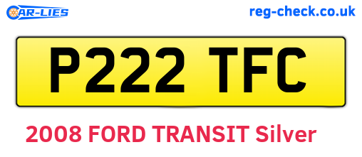 P222TFC are the vehicle registration plates.