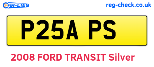 P25APS are the vehicle registration plates.