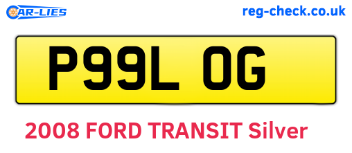 P99LOG are the vehicle registration plates.