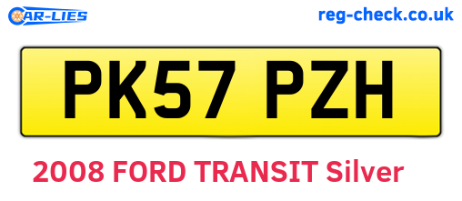 PK57PZH are the vehicle registration plates.