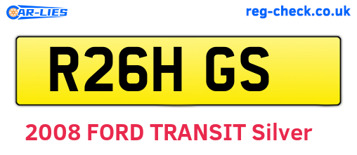 R26HGS are the vehicle registration plates.