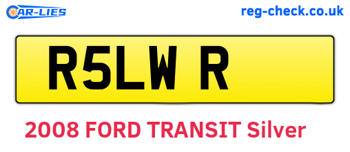 R5LWR are the vehicle registration plates.