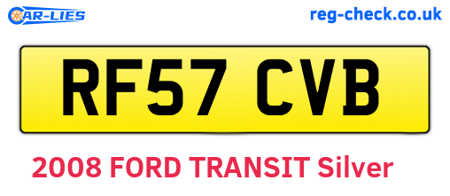 RF57CVB are the vehicle registration plates.
