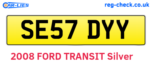 SE57DYY are the vehicle registration plates.