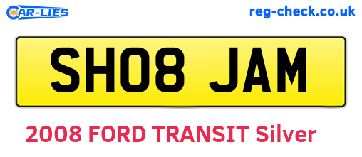 SH08JAM are the vehicle registration plates.