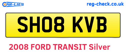 SH08KVB are the vehicle registration plates.