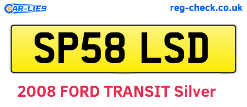 SP58LSD are the vehicle registration plates.