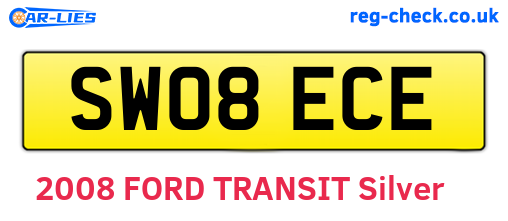 SW08ECE are the vehicle registration plates.