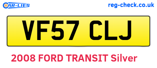 VF57CLJ are the vehicle registration plates.