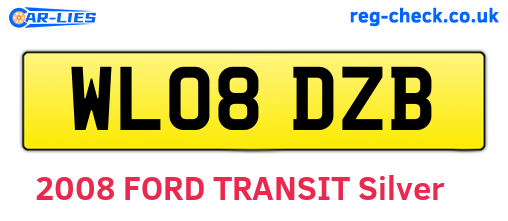 WL08DZB are the vehicle registration plates.