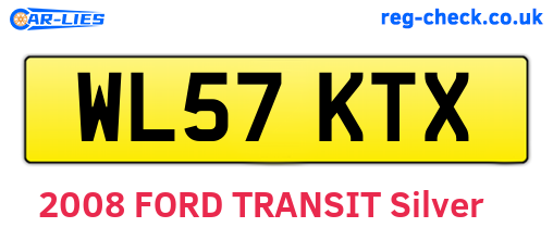 WL57KTX are the vehicle registration plates.