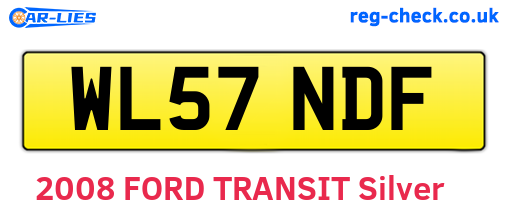 WL57NDF are the vehicle registration plates.
