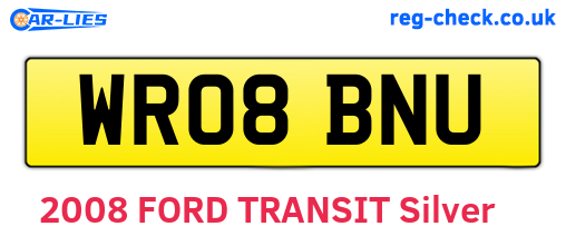 WR08BNU are the vehicle registration plates.