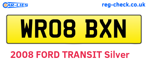 WR08BXN are the vehicle registration plates.