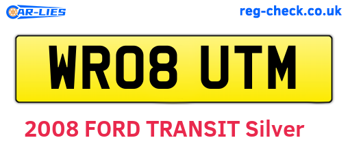 WR08UTM are the vehicle registration plates.