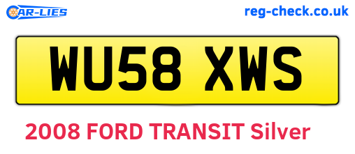 WU58XWS are the vehicle registration plates.