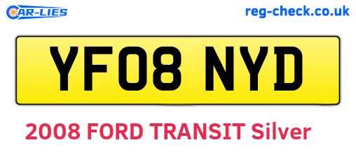 YF08NYD are the vehicle registration plates.