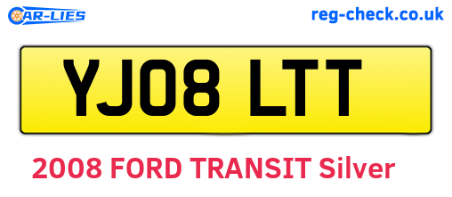 YJ08LTT are the vehicle registration plates.