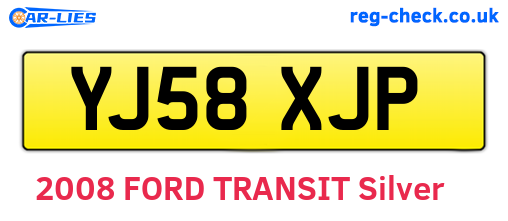 YJ58XJP are the vehicle registration plates.