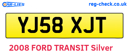 YJ58XJT are the vehicle registration plates.