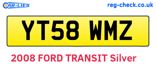 YT58WMZ are the vehicle registration plates.