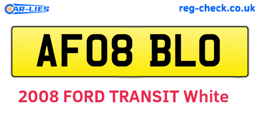 AF08BLO are the vehicle registration plates.