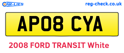 AP08CYA are the vehicle registration plates.