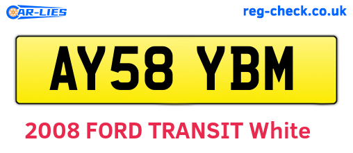 AY58YBM are the vehicle registration plates.