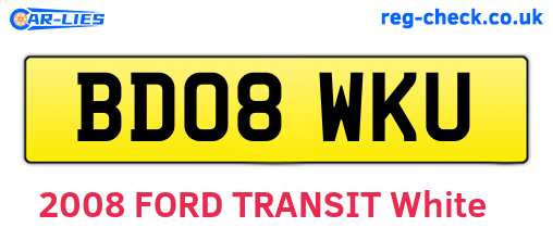 BD08WKU are the vehicle registration plates.