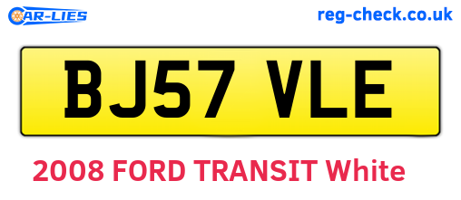 BJ57VLE are the vehicle registration plates.