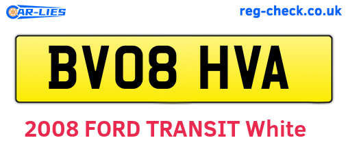 BV08HVA are the vehicle registration plates.