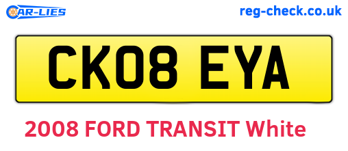 CK08EYA are the vehicle registration plates.