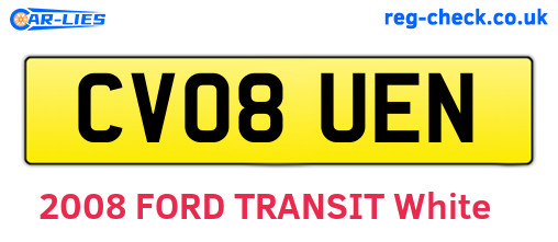 CV08UEN are the vehicle registration plates.