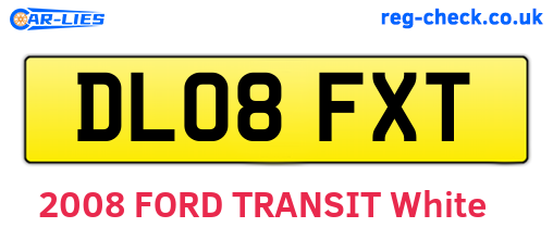 DL08FXT are the vehicle registration plates.