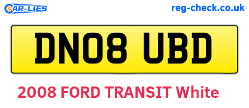 DN08UBD are the vehicle registration plates.